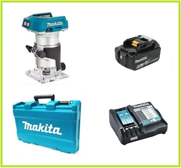 【限定】マキタ 18V 充電式トリマ RT50DZ+充電器(DC18RF)[USB端子付]+バッテリ(BL1860B)+ケース(821798-4)【マキタ純正品】