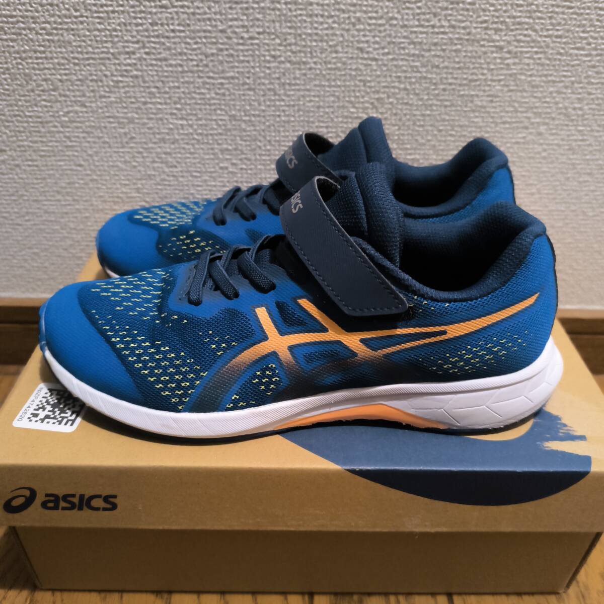 asics スニーカー ブルー ネオンオレンジ LAZERBEAM 22.5cm_画像1