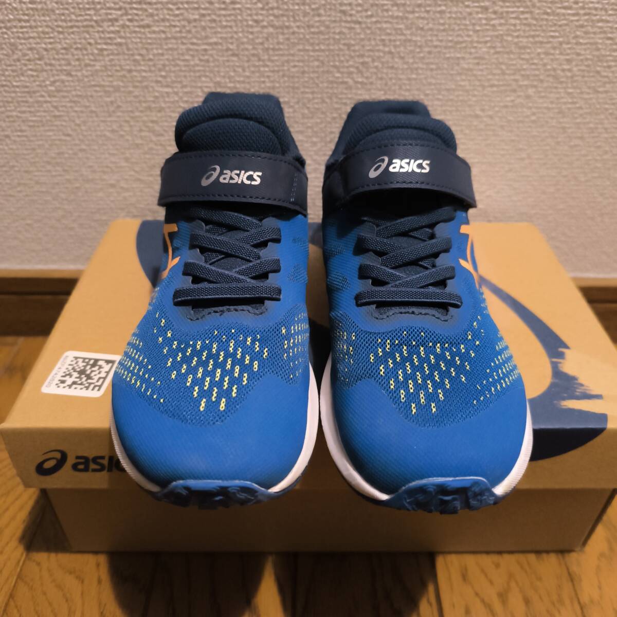 asics スニーカー ブルー ネオンオレンジ LAZERBEAM 22.5cm_画像2