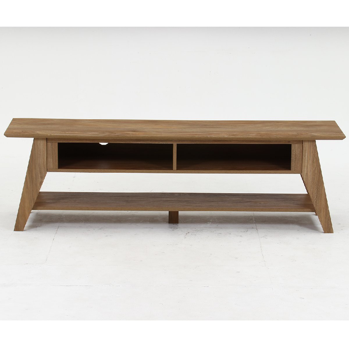 送料無(wú)料 収納付き テレビ臺(tái) ローボード テーブル パソコン機(jī) テレビラック AVボード 座卓 PC 幅153cm 奧行39cm 高さ46cm ナチュラル 新品