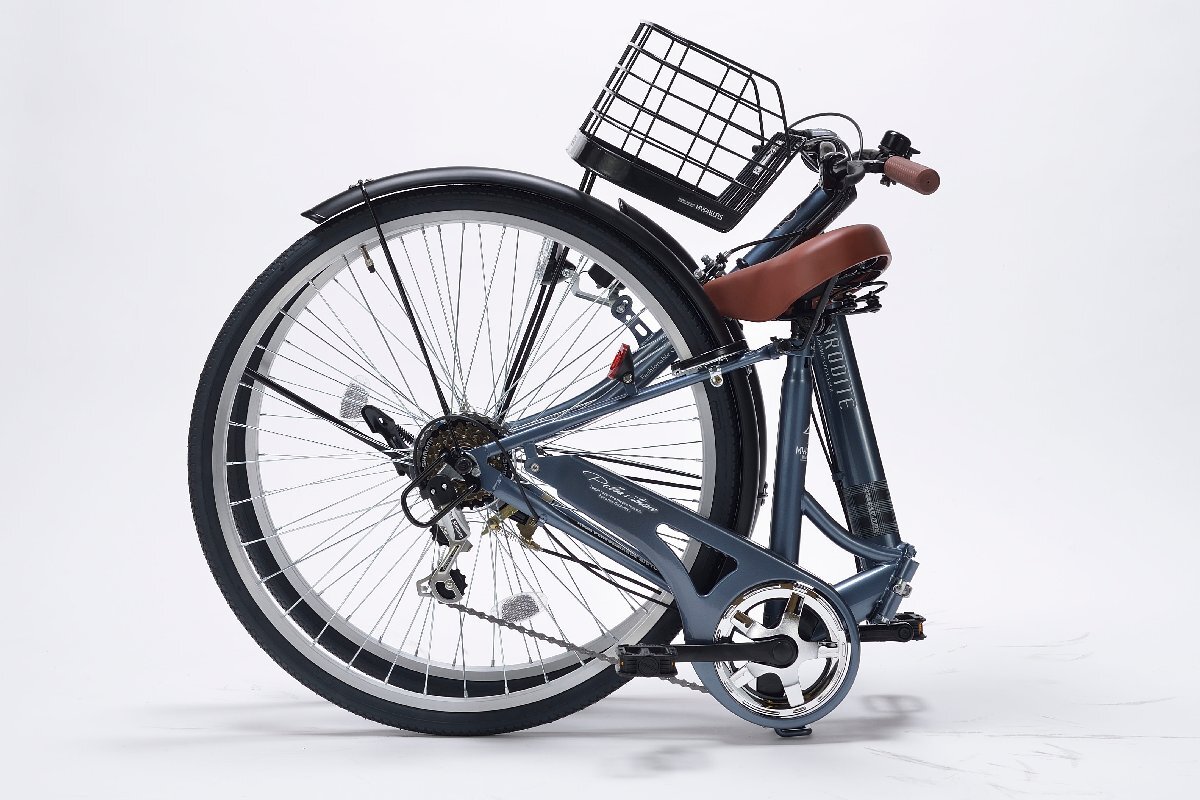 送料無料 折り畳み自転車 26インチ シマノ制6段変速 シティサイクル サイクリング PL保険加入済 適応身長155cm以上 ホワイト 新品