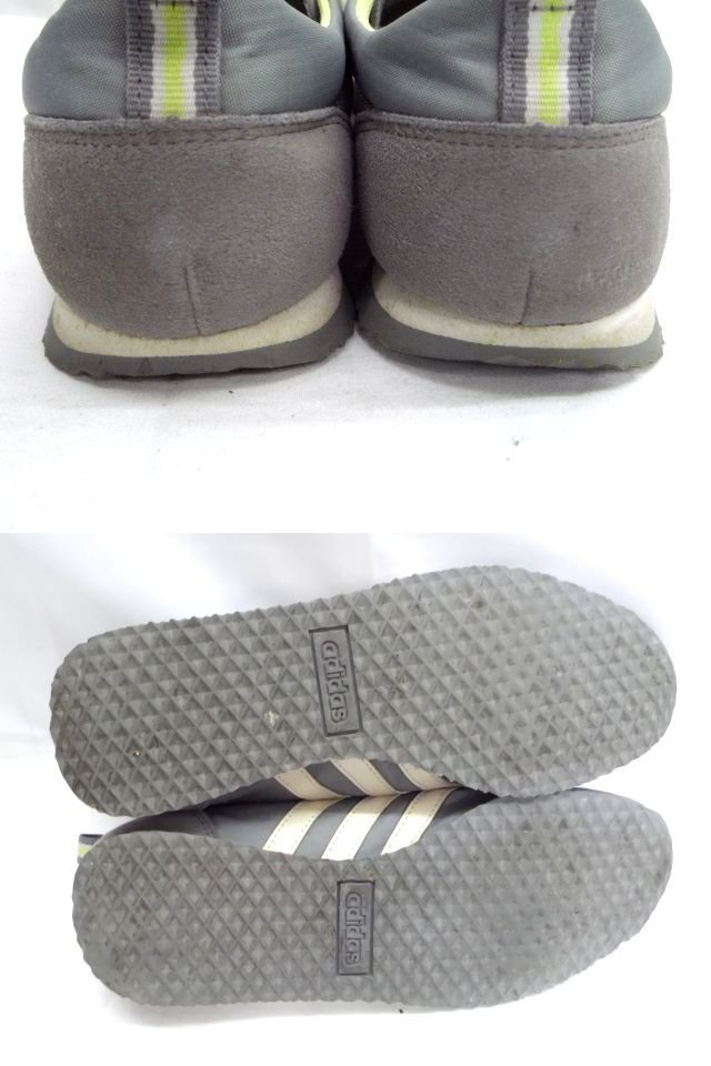 美品★adidas◎アディダス/スニーカー/ナイロン/スウェード/AQ1519/グレー/23.5cm_画像3