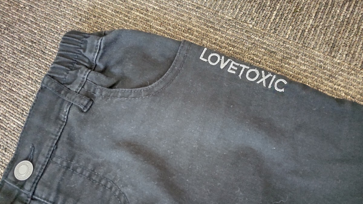 ラブトキシック 黒 ストレッチ ロングパンツ サイズM_画像3
