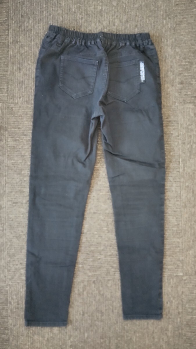 ラブトキシック 黒 ストレッチ ロングパンツ サイズM_画像2