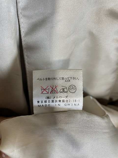 メルローズクレール ロングコート ベージュ サイズM 0101_画像6