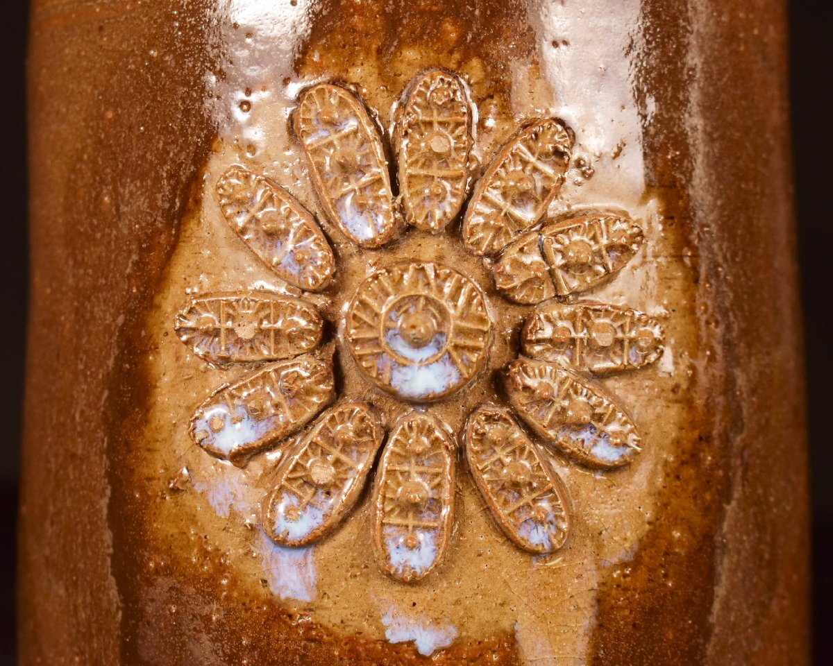 Z463 【泉美】笑楽造 龍絵 水指 水差 茶道具 花瓶 花入 花生 花器 2点_画像8