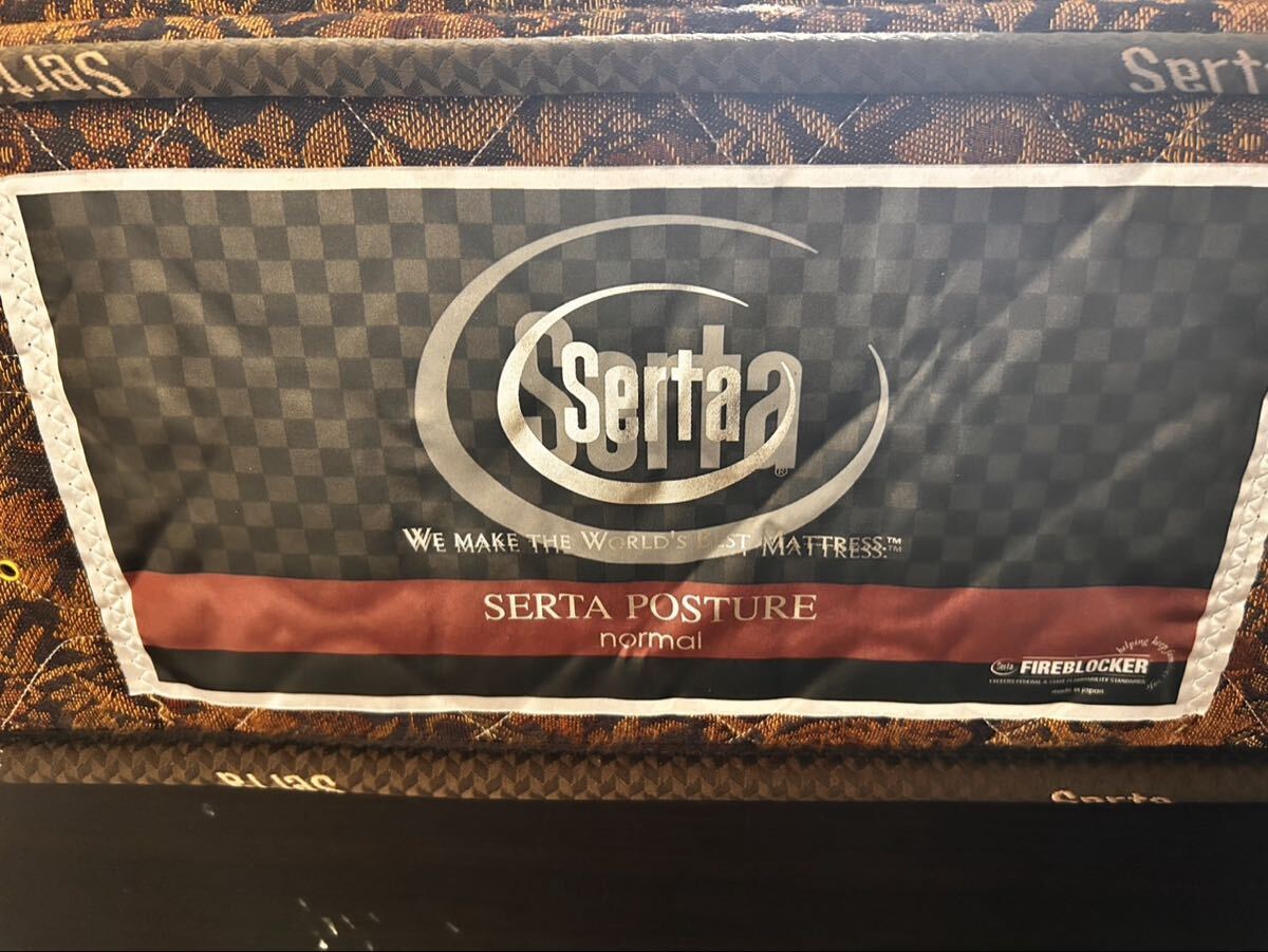 サータ 高級マットレス シングルベッド 木製フレームマットレスセット 木目調_画像7