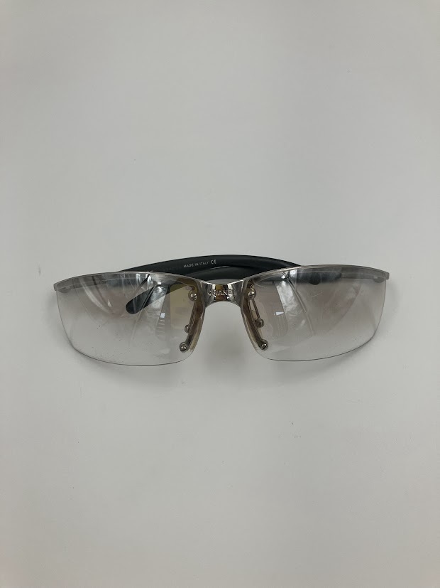 シャネル サングラス ココマーク シルバー 4008 CHANEL アイウェア スポーツ用 アウトドア [サイズ]67□14_画像1