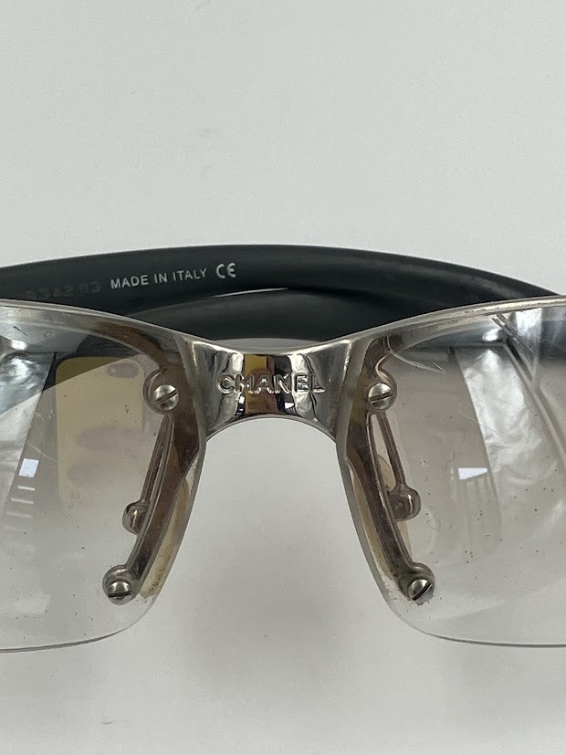 シャネル サングラス ココマーク シルバー 4008 CHANEL アイウェア スポーツ用 アウトドア [サイズ]67□14_画像2