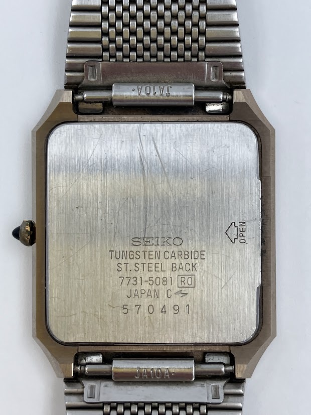 SEIKO/セイコー◇DOLCE/ドルチェ/7731-5081◇1985年製♂クオーツ　動作未確認_画像6