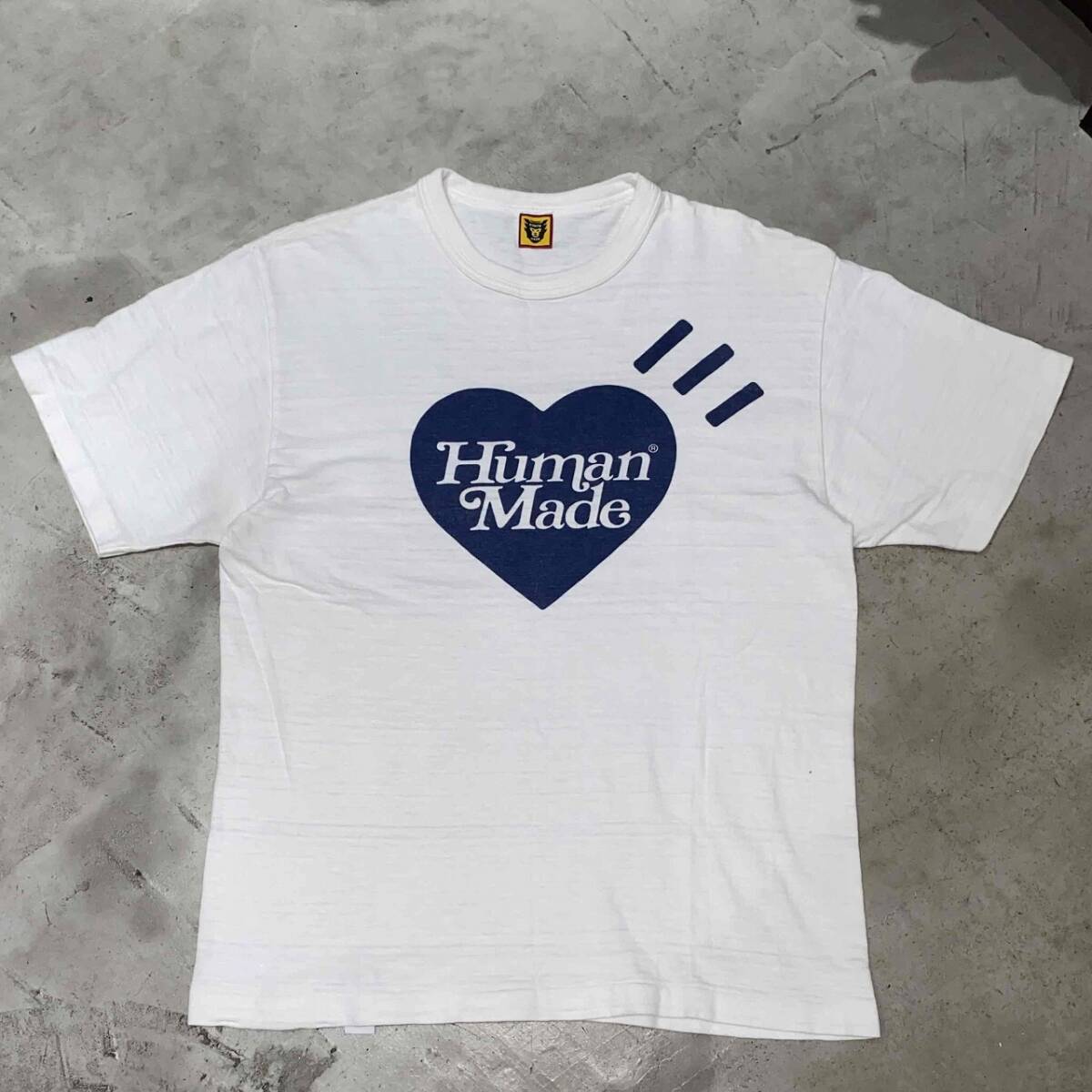 HUMAN MADE GIRLS DON'T CRY T-SHIRT Size-L ヒューマンメイド ガールズドントクライ ハート半袖Tシャツ_画像1