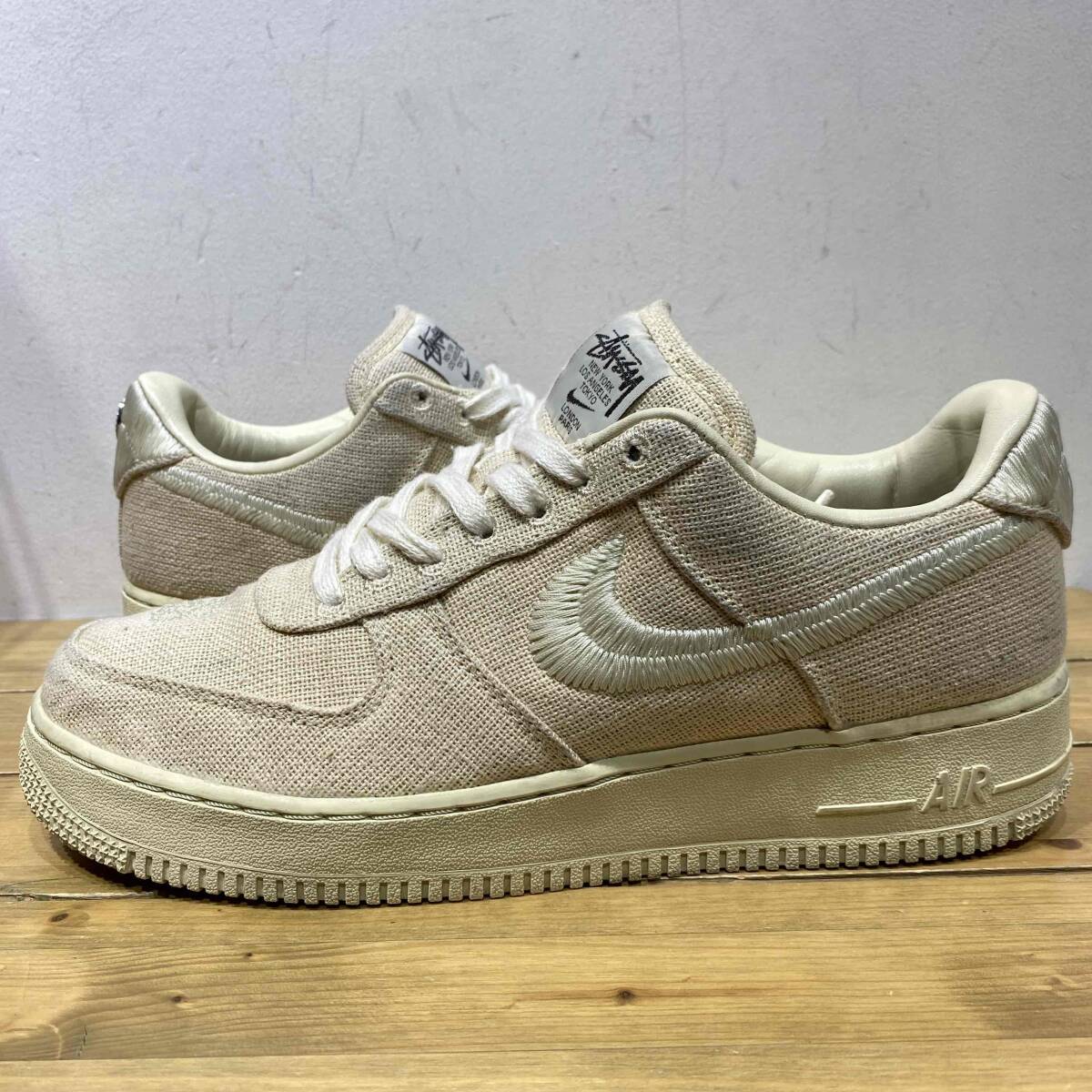 NIKE 2020 × STUSSY AIR FORCE 1 LOW FOSSIL 27.5cm CZ9084-200 ナイキ ステューシー エアフォースワンロー フォッシル スニーカー_画像1