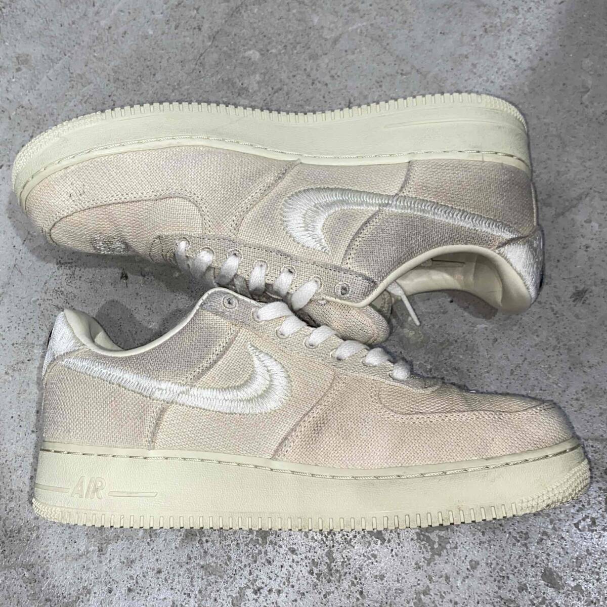 NIKE 2020 × STUSSY AIR FORCE 1 LOW FOSSIL 27.5cm CZ9084-200 ナイキ ステューシー エアフォースワンロー フォッシル スニーカー_画像4