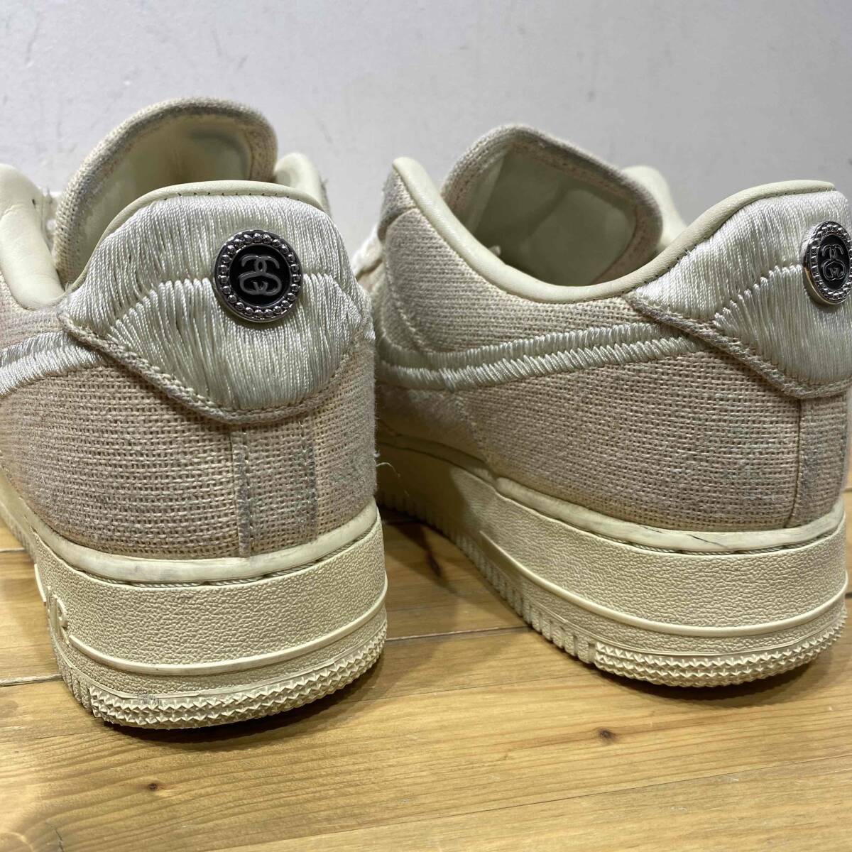 NIKE 2020 × STUSSY AIR FORCE 1 LOW FOSSIL 27.5cm CZ9084-200 ナイキ ステューシー エアフォースワンロー フォッシル スニーカー_画像7