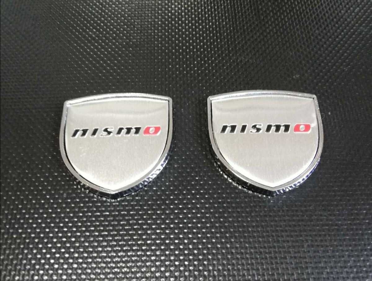 ★ nismo シルバー 3D エンブレム セット★検） 日産 R32 R33 GTR S15 S14 S13 180sx Z33 Z34 エルグランド リーフ ジューク セレナ ノート_画像1