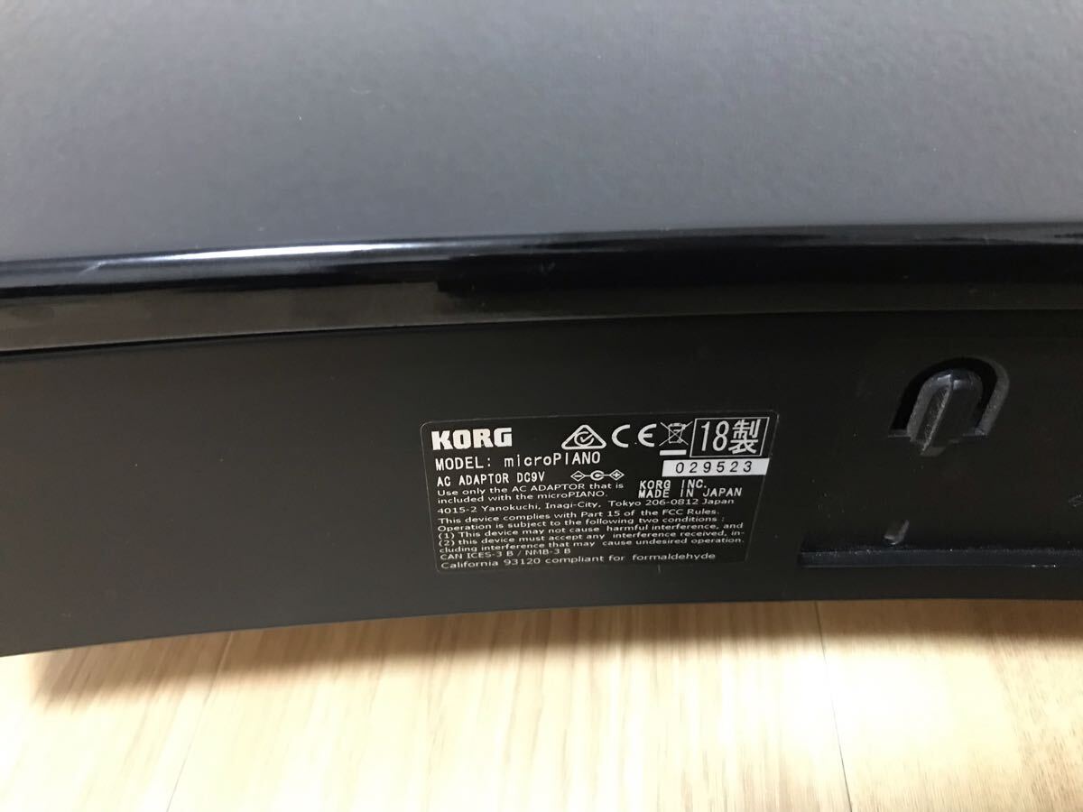 102001m KORG コルグ 電子ピアノ microPIANO マイクロピアノ ミニ61鍵_画像7