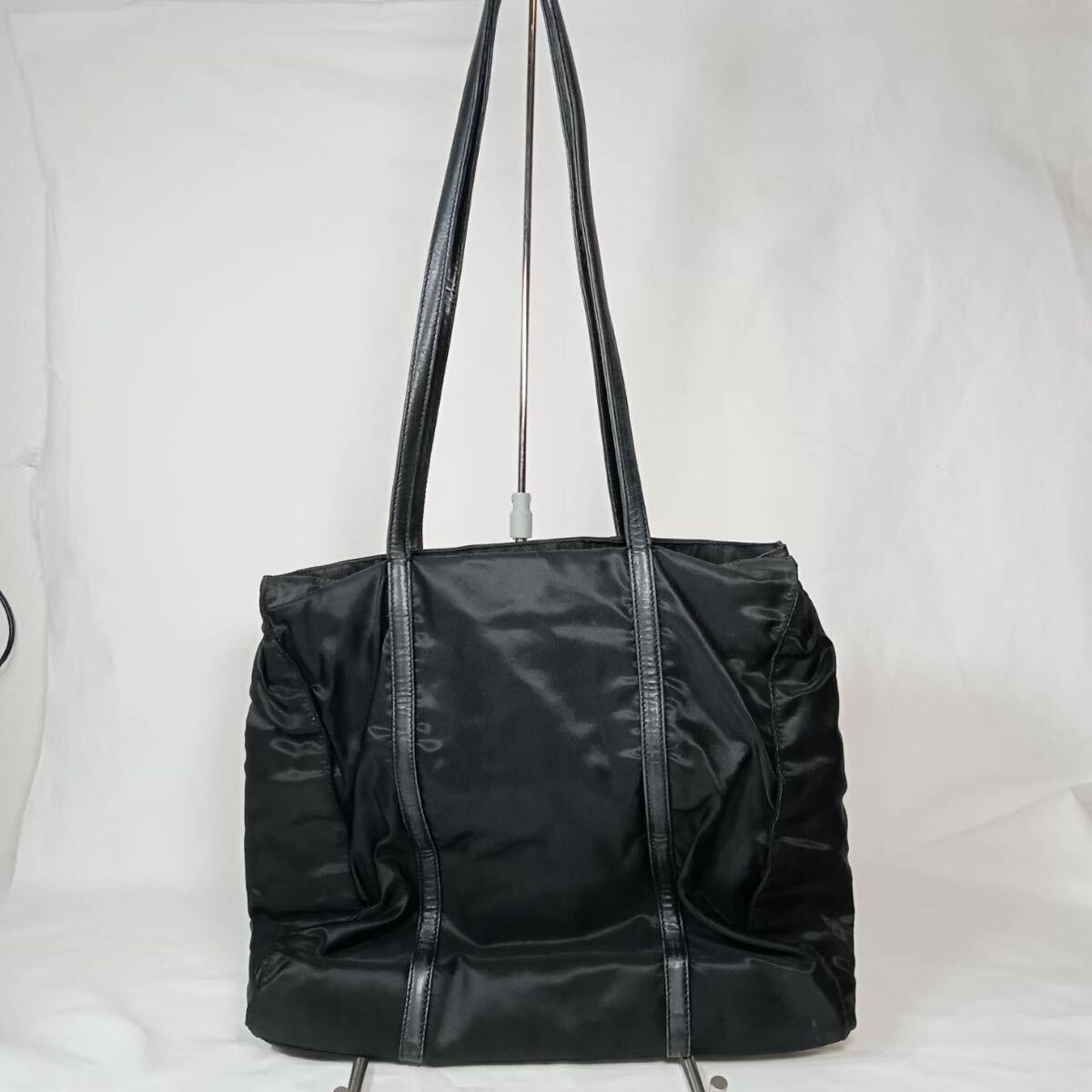 PRADA/プラダ/トートバッグ/ナイロン/ハンドバッグ/ブラック/3角ロゴ/ヴィンテージ_画像3