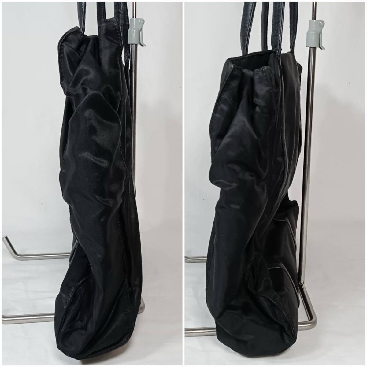 PRADA/プラダ/トートバッグ/ナイロン/ハンドバッグ/ブラック/3角ロゴ/ヴィンテージ_画像4