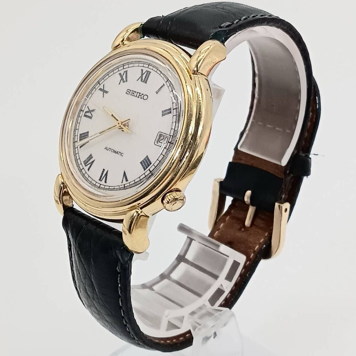 SEIKO/セイコー/ヴィンテージ/レザーベルト/ゴールド/オートマチック/ヴィンテージ/稼動品_画像2