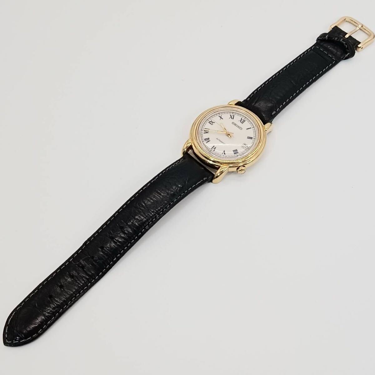 SEIKO/セイコー/ヴィンテージ/レザーベルト/ゴールド/オートマチック/ヴィンテージ/稼動品_画像8