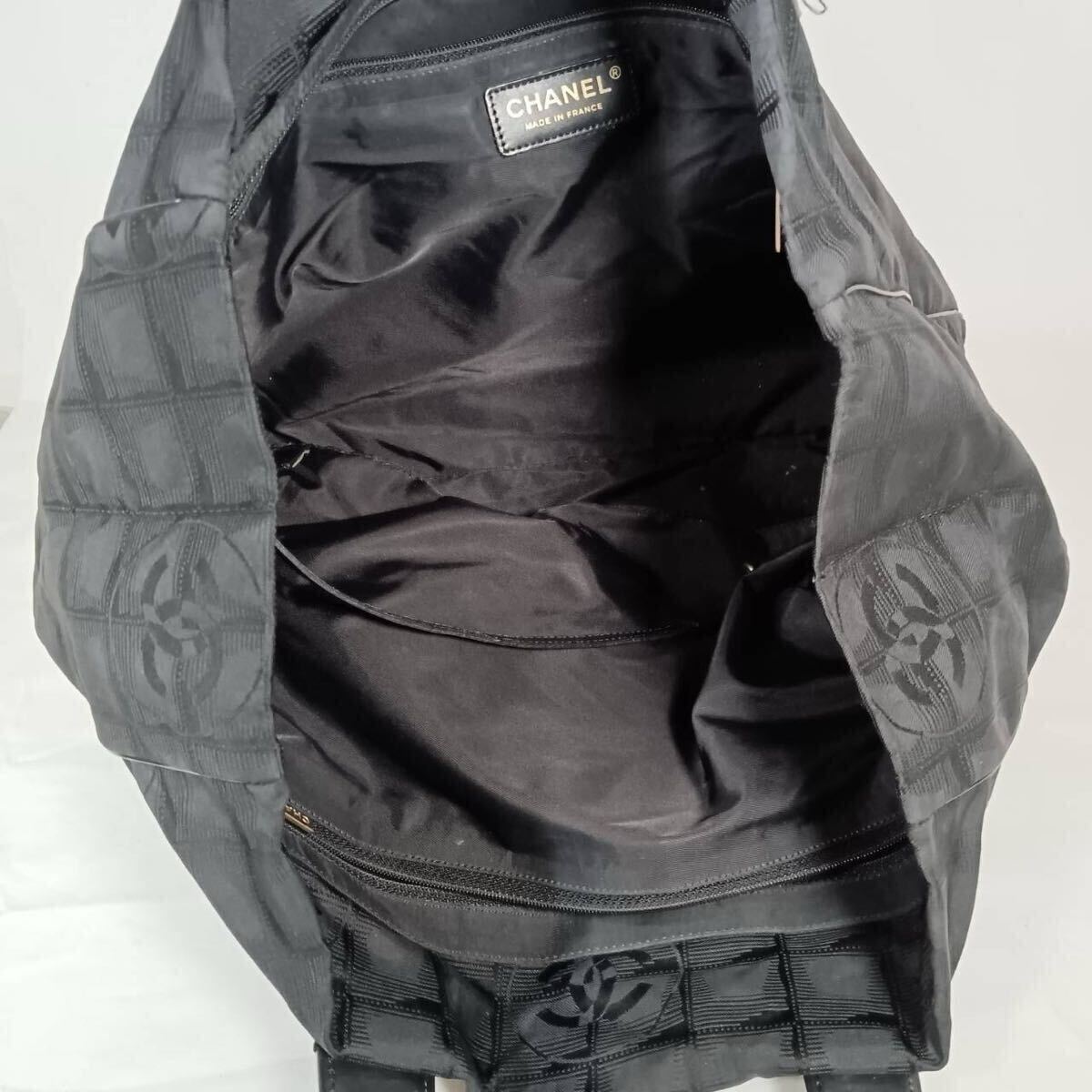 CHANEL/シャネル/ニュートラベルライン/トートバッグ/ブラック/ナイロン/ブラック/ヴィンテージ_画像6