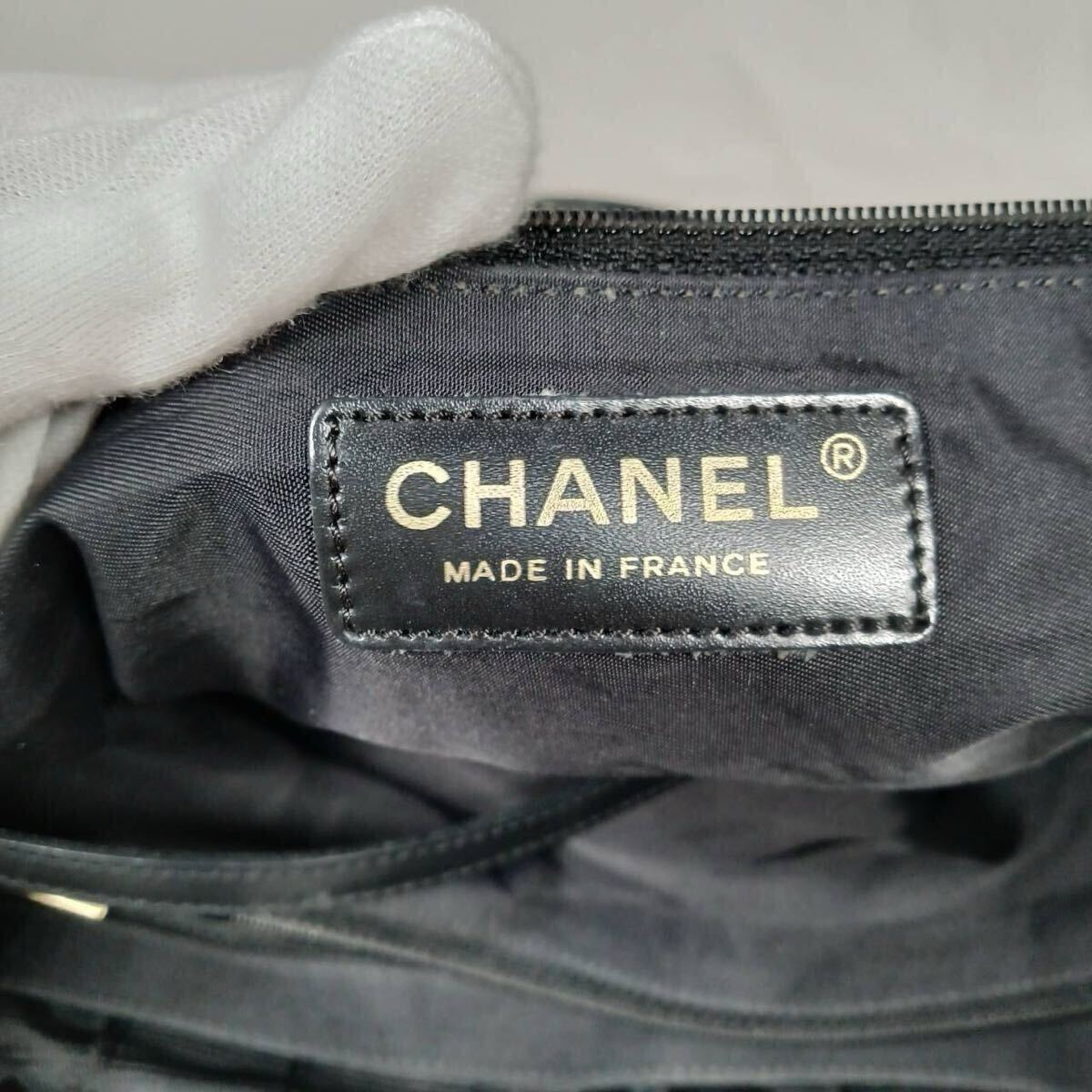 CHANEL/シャネル/ニュートラベルライン/トートバッグ/ブラック/ナイロン/ブラック/ヴィンテージ_画像7