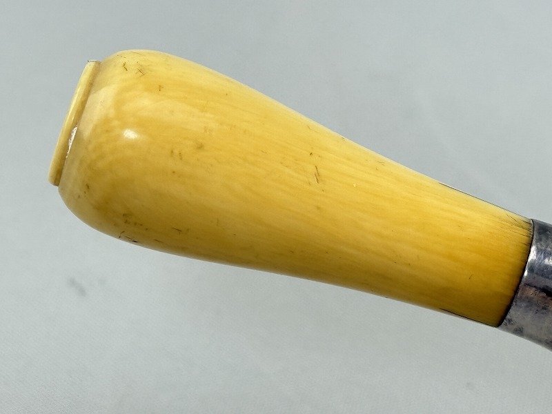 SR6071純銀製　急須　横手急須　南瓜型　粗い梨地打ち出し紋　刻印あり　木箱　時代煎茶道具（2R）_画像6