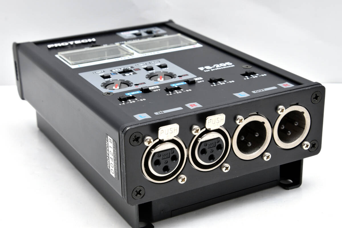 キレイ! PROTECH FS-205B プロテック ハイパーリミッター 単三乾電池駆動仕様 2chミキサー 音声 入出力 ★★_画像7