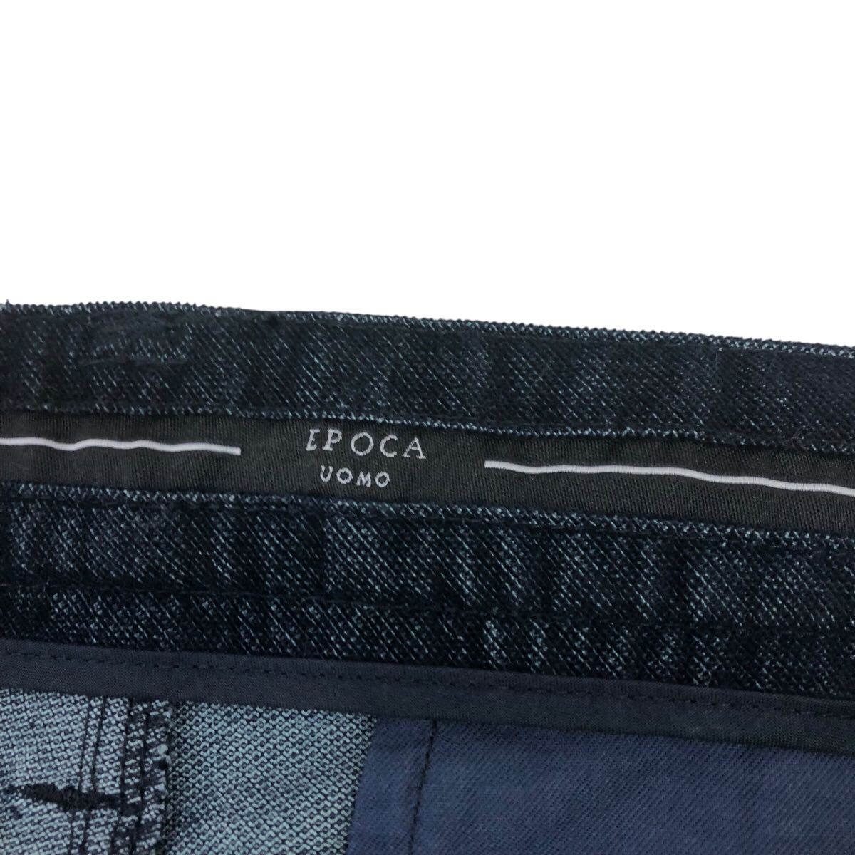 10D647-32 EPOCA UOMO エポカウォモ ロングパンツ 長ズボン ボトムス ポリエステル53%他 ネイビー系 メンズ 44_画像7