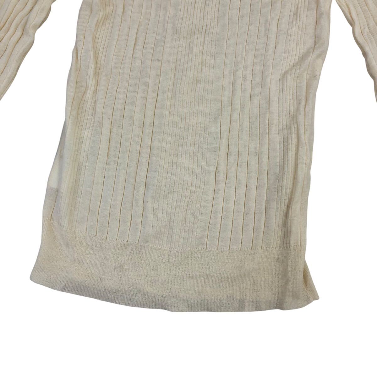 10ND326-85 EPOCA UOMO エポカウォモ 長袖 ニット セーター トップス タートルネック 毛100% ホワイト系 メンズ 46_画像6