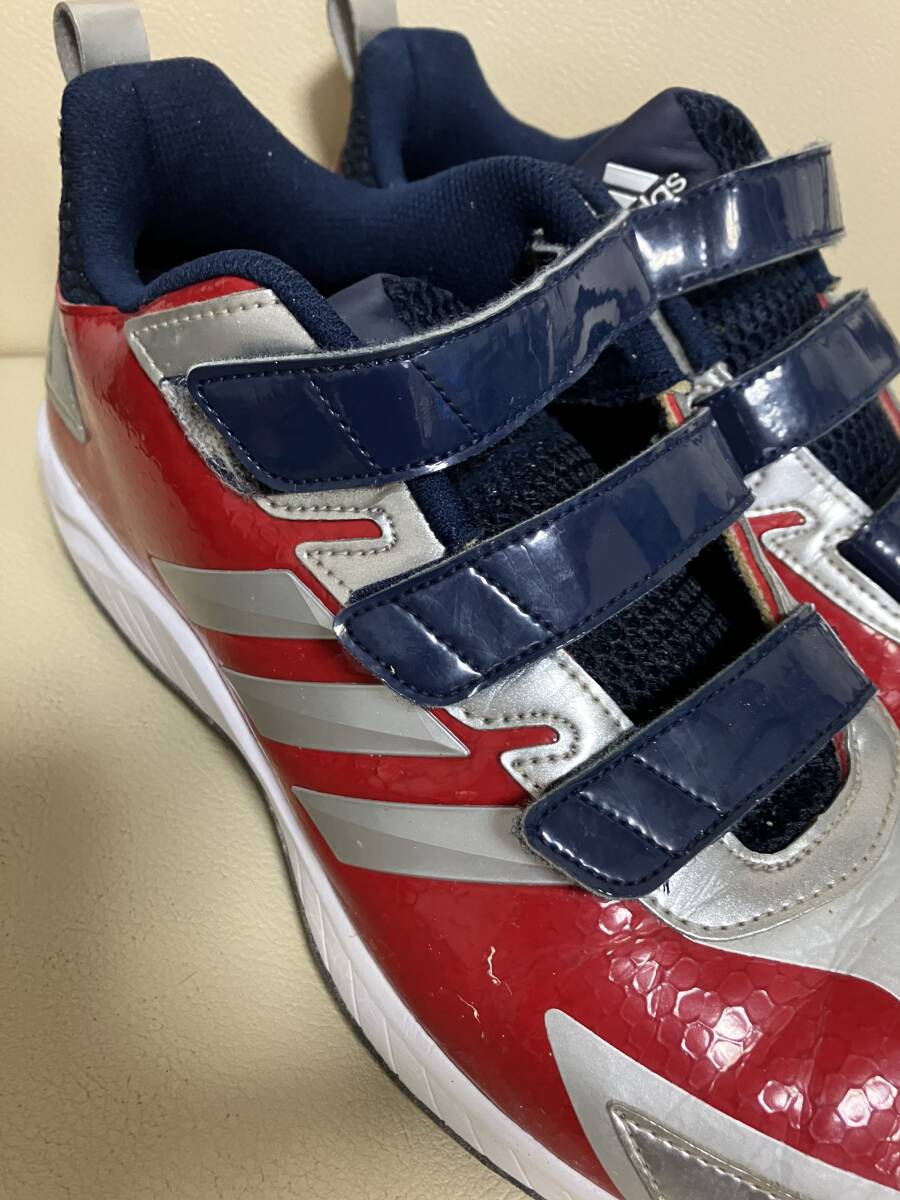 adidas アディダス　ベースボールトレーニングシューズ　SPG753001 レッドxシルバー 27.5cm _画像3