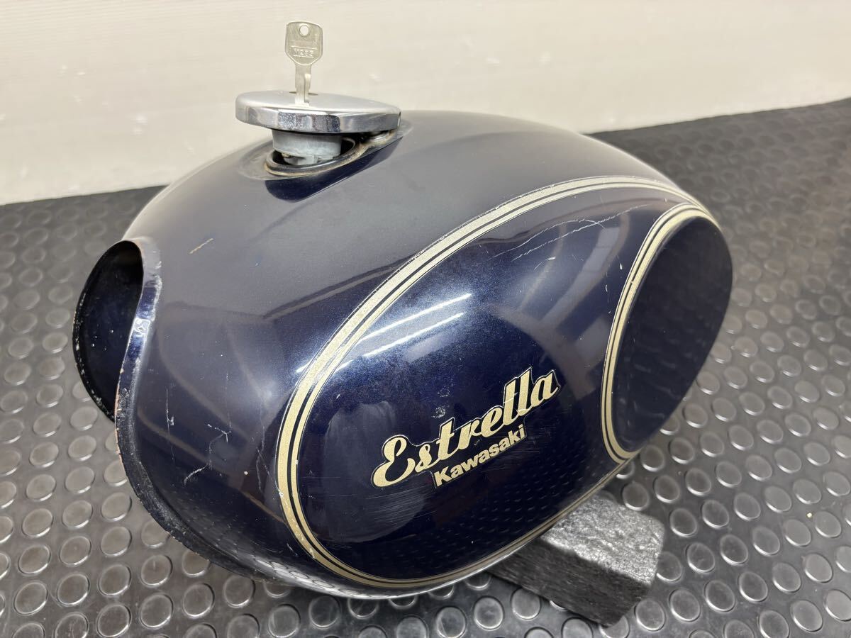 エストレア RS KAWASAKI 純正 タンク フューエルタンク + タンクキャップ キー付き_画像1