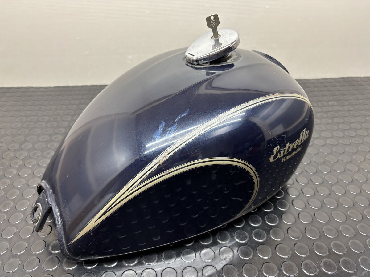 エストレア RS KAWASAKI 純正 タンク フューエルタンク + タンクキャップ キー付き_画像4