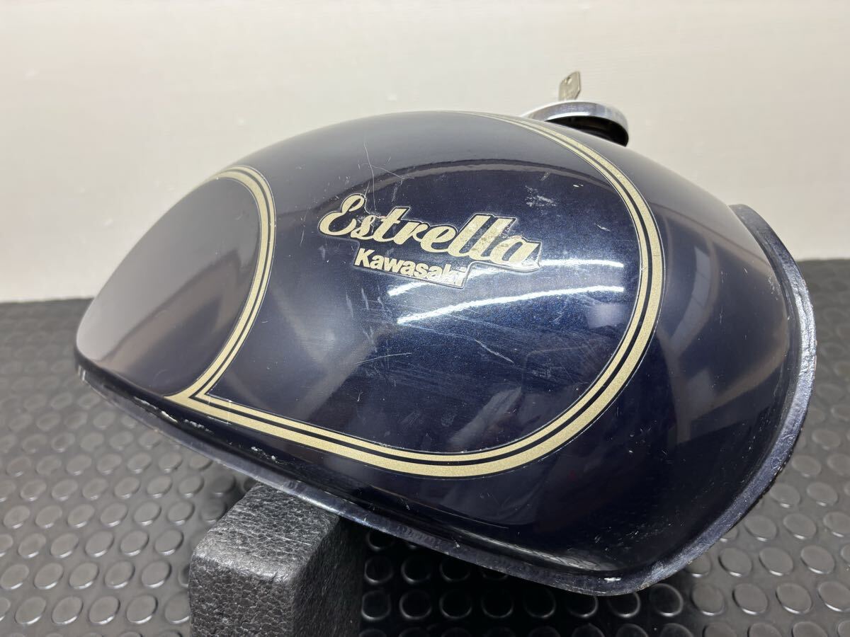 エストレア RS KAWASAKI 純正 タンク フューエルタンク + タンクキャップ キー付き_画像7