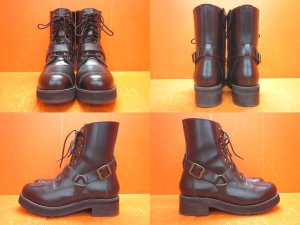 【N】WILDWING 厚底ファルコン ブラック 26.0cm WWM-0001ATU ☆中敷き,靴紐(レッド)付 薄キズ/左足シフトカバー変色/甲部折れジワ 中古品_画像3