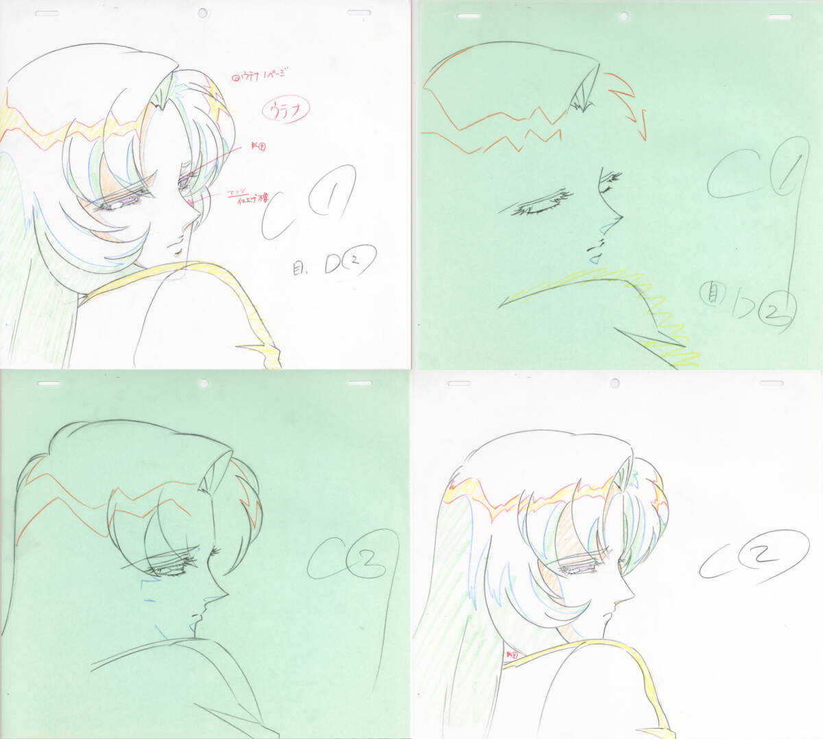 「少女革命ウテナ」＃４中心　レイアウト、原畫セット