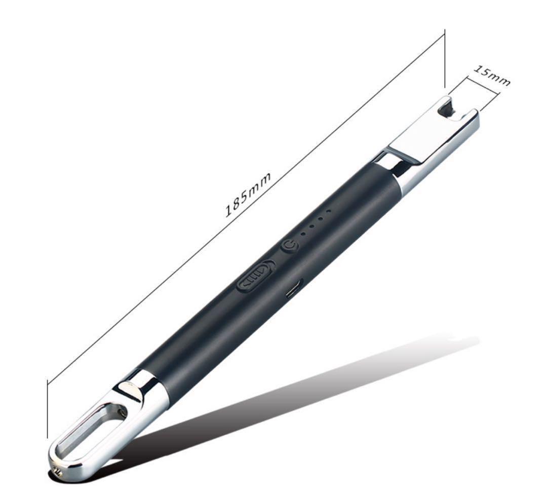 プラズマライター USB充電式 点火ライター BBQ お墓参り アウトドア用ライター 軽量 防風 電子ライター 電量表示　_画像6