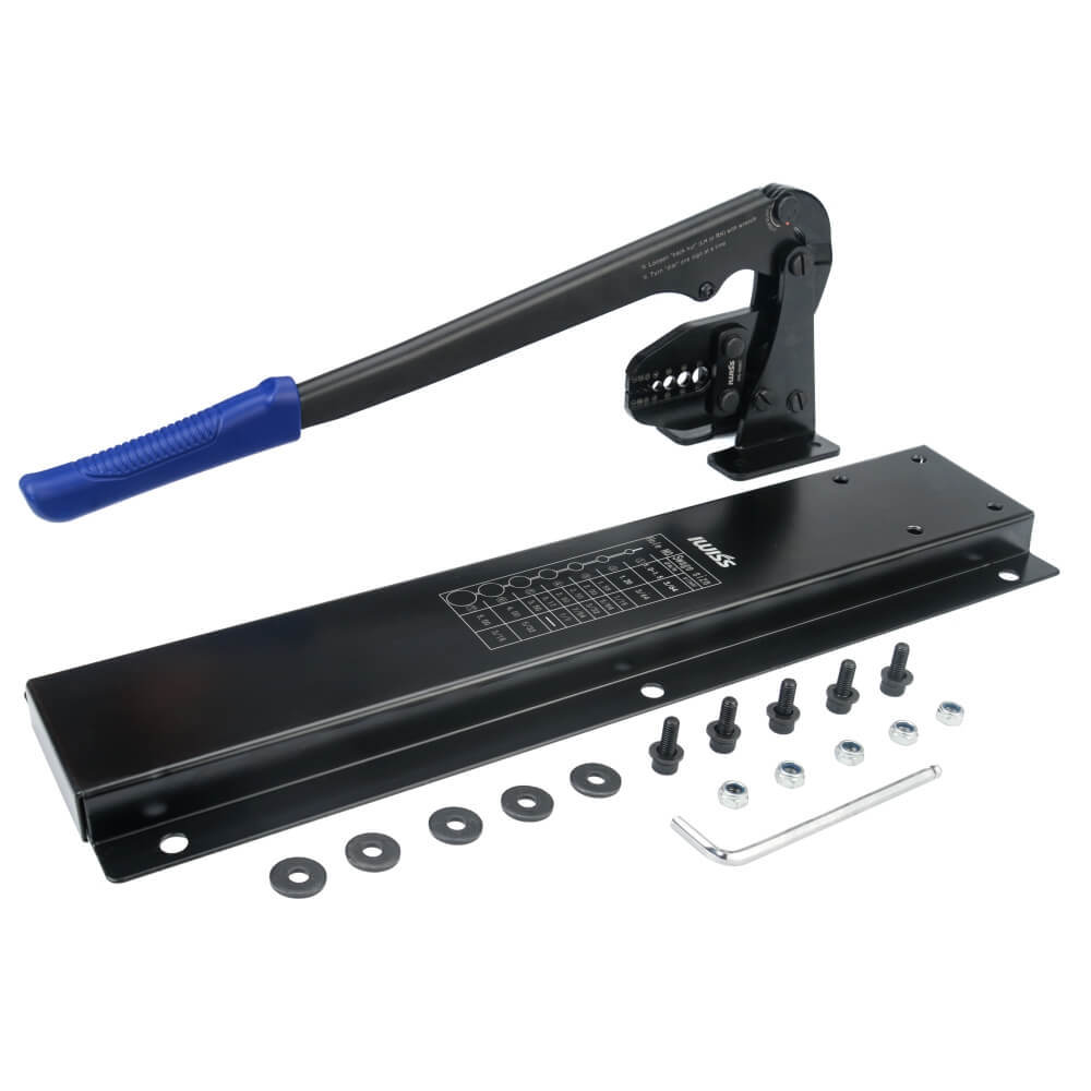 ☆正規品☆ アイウィス(IWISS) ワイヤーロープ アルミスリーブ かしめ機 ベンチタイプ φ1.58mm-φ5.0mm圧着 IWS-1608DT_画像7