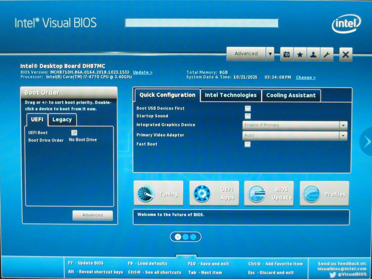 ◆Intel DESKTOP BOARD ATX規格『DH87MC』H87チップセット/LGA1150 完動品!_画像9