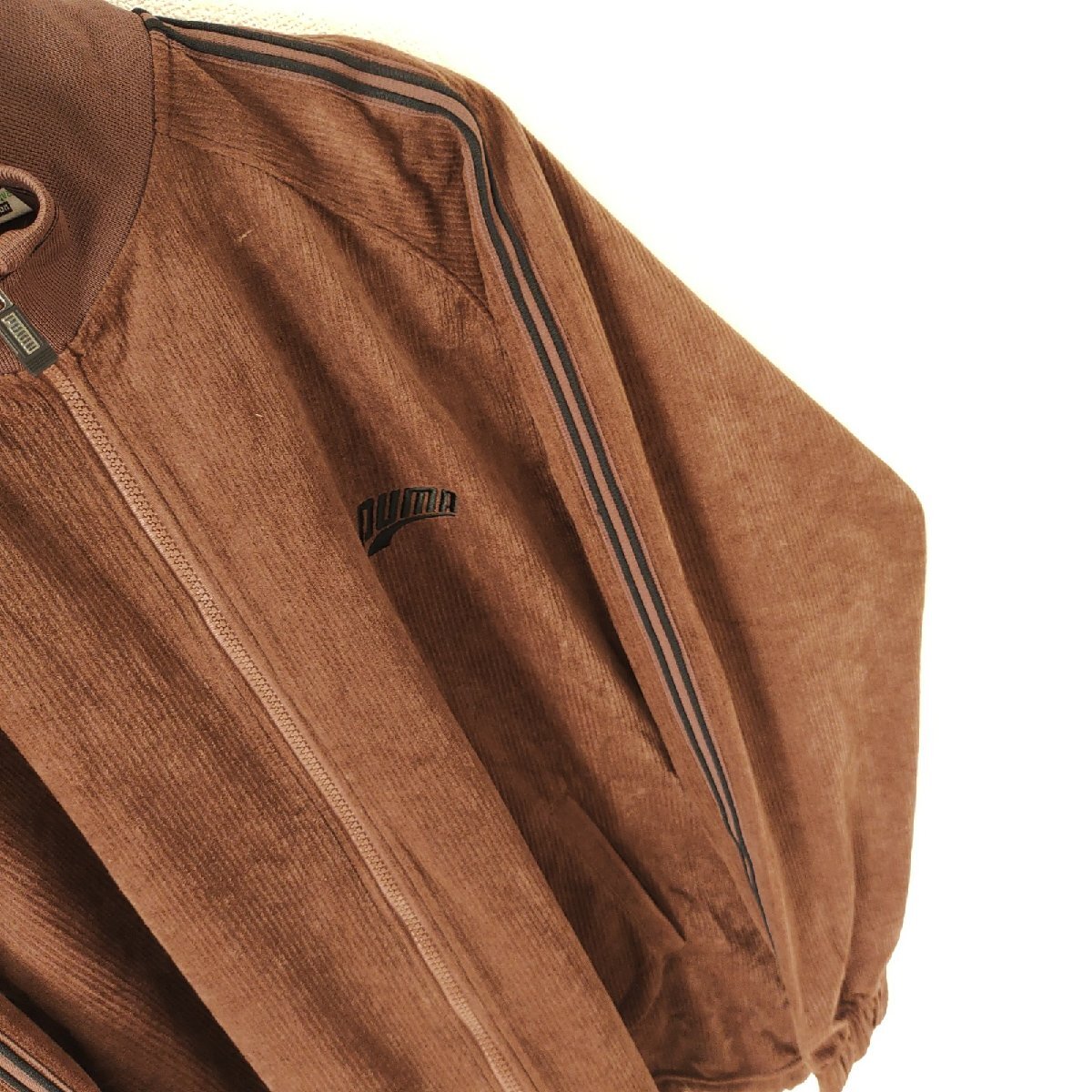 (^w^)b puma プーマ ヒットユニオン 80s 90s ビンテージ コーデュロイ トラックジャケット ジャージ ブルゾン アウター 上着 茶 L O15737DD_画像8