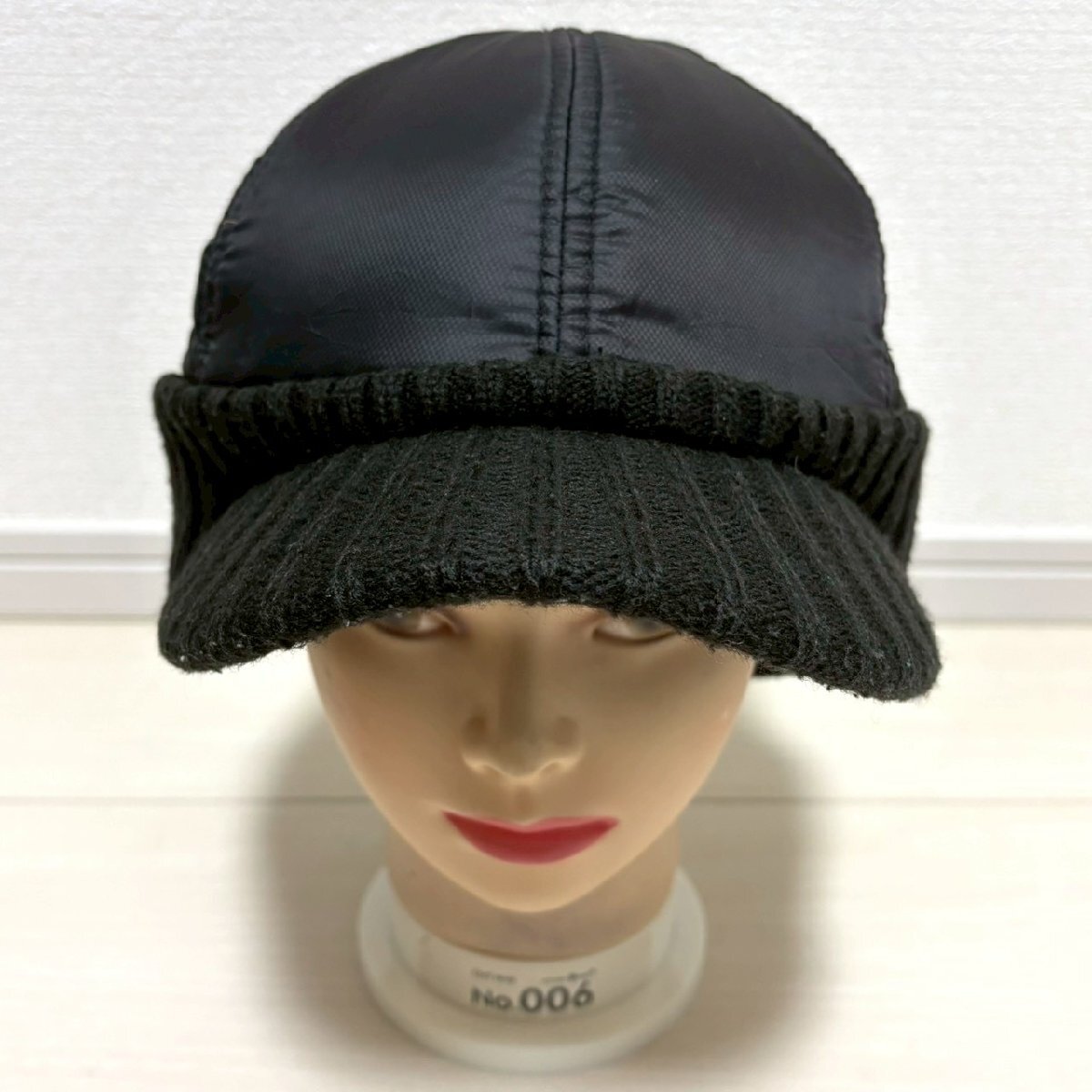 (^w^)b MUNSING WEAR マンシングウェア GrandSlam ニット キャップ 帽子 ゴルフ リブ 切り替え ペンギン ブラウン系 FREE/OYC2432zz_画像2