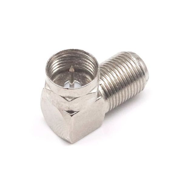 F型 Fタイプ コネクター Ｌ型 同軸アダプター Fオス ⇔ Fメス アダプター RFプラグ TV 延長 中継 分岐 分配 1個 E661_画像2