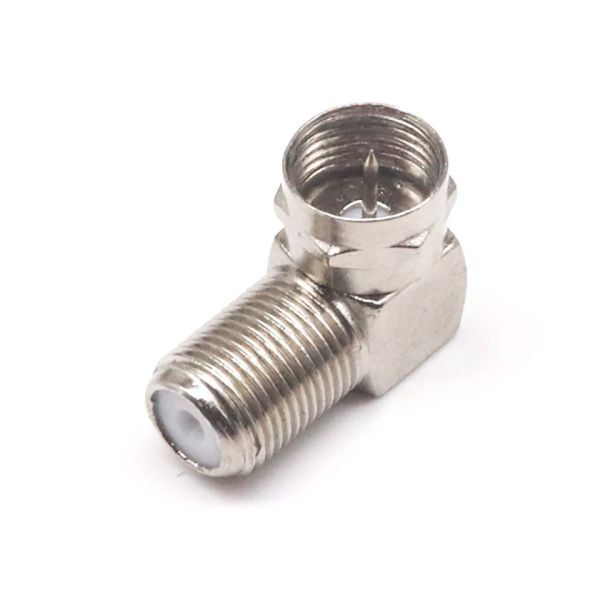 F型 Fタイプ コネクター Ｌ型 同軸アダプター Fオス ⇔ Fメス アダプター RFプラグ TV 延長 中継 分岐 分配 1個 E661_画像3