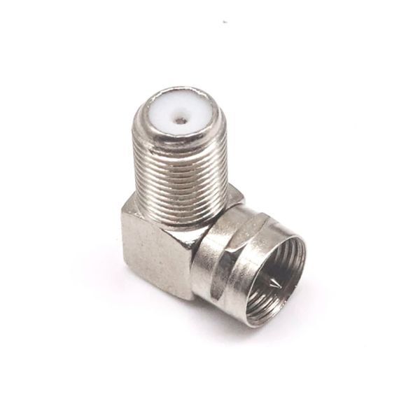 F型 Fタイプ コネクター Ｌ型 同軸アダプター Fオス ⇔ Fメス アダプター RFプラグ TV 延長 中継 分岐 分配 1個 E661_画像6