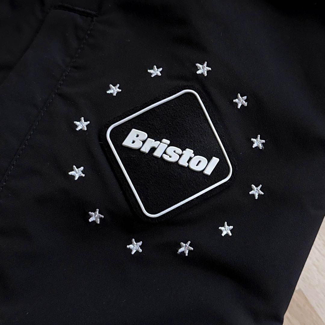 廃番【エフシーレアルブリストル】フリース ボア ビッグ ロゴ ジャケット L 黒【HFby6PR】メンズ・洋服・秋冬【A9T9H9C】_画像6