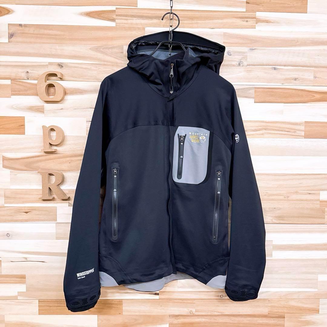 廃番【マウンテンハードウェア】ウィンドストッパー ドラゴン ジャケット S 黒【HFby6PR】メンズ・洋服・秋冬【X4M3D3G】_画像2