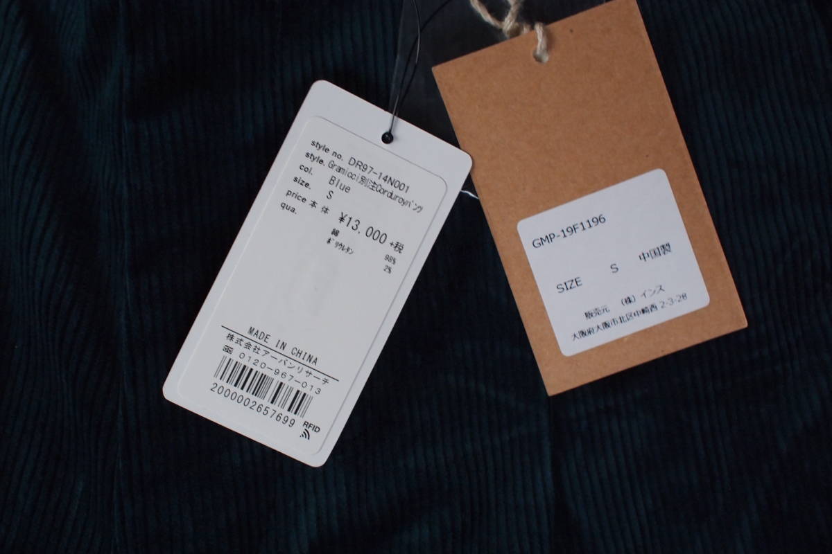 新品タグ付 グラミチ Gramicci × DOORS 別注 Corduroy コーデュロイ パンツ ダークブルー系 Sサイズ URBAN RESEARCH DOORS ストレッチ_画像8