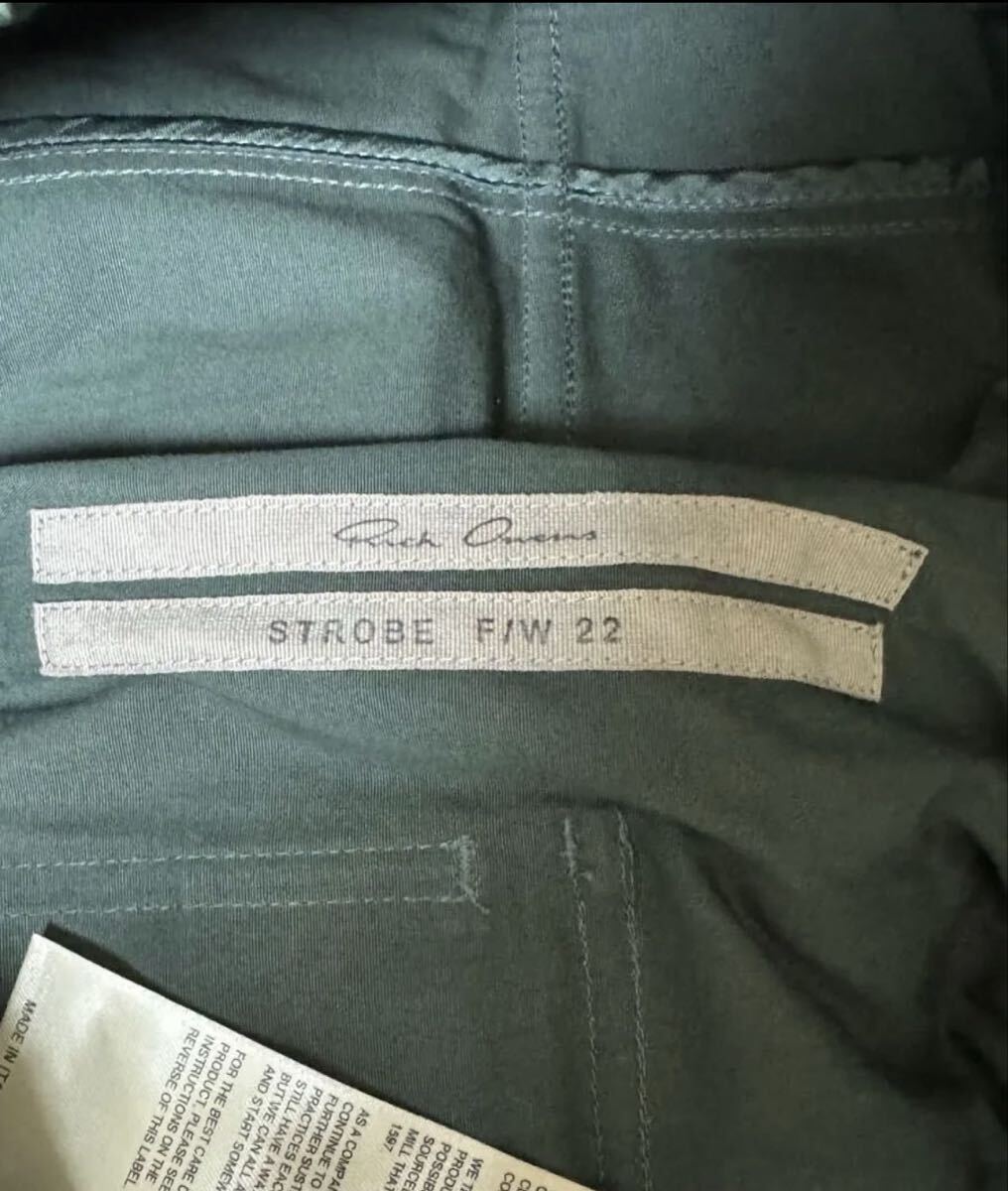 Sz.48 美品 リック オウエンス Rick Owens 22AW 濃いグリーン_画像4