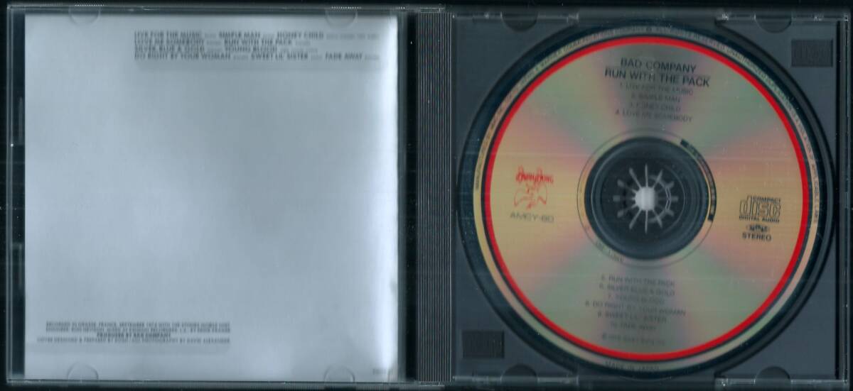BAD COMPANY / Run With The Pack AMCY-60 国内盤 CD バッド・カンパニー / ラン・ウィズ・ザ・パック FREE PAUL RODGERS 4枚同梱発送可能_画像3