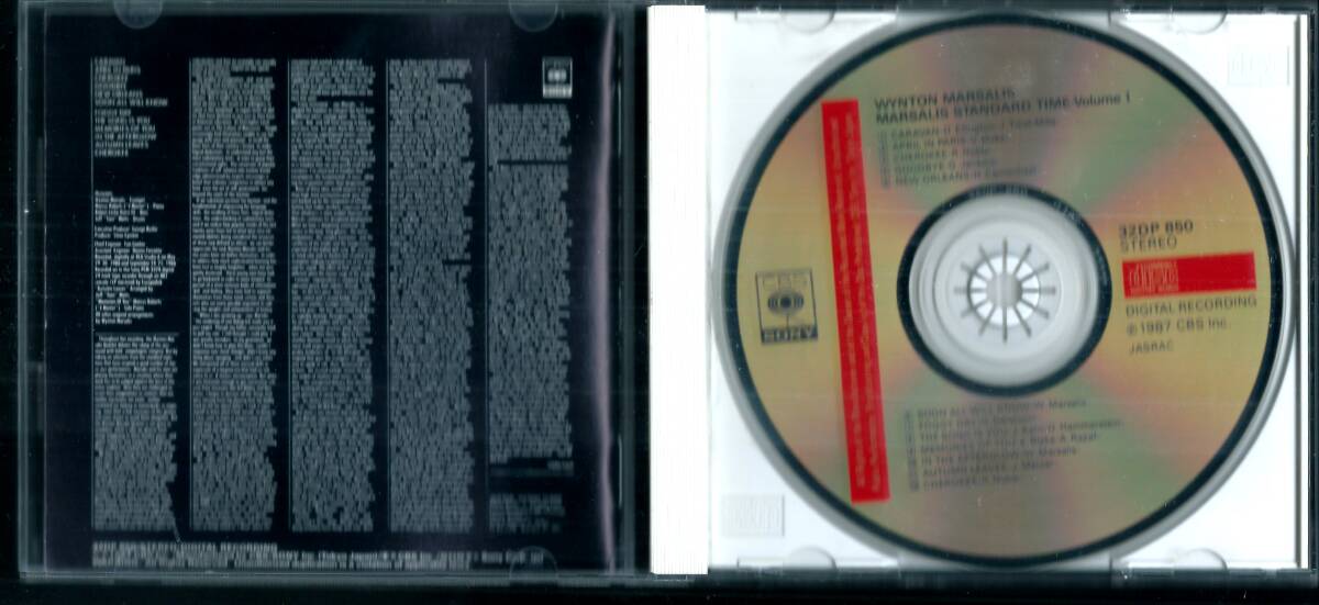 WYNTON MARSALIS / Marsalis Standard Time Vol.1 32DP 850 国内盤 CD ウイントン・マルサリス / スタンダード・タイム 4枚同梱発送可能_画像3